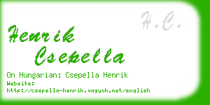 henrik csepella business card